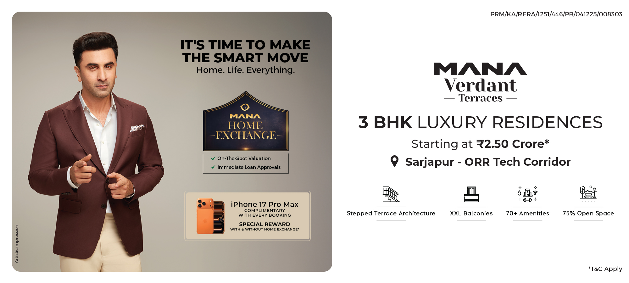 Mana Verdant Terraces – Premium 3 BHK Flats in Sarjapur ORR by Mana Projects